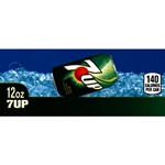 DS427UP12 -  7UP Label (12oz Can with Calorie) - 1 3/4" x 3 19/32"