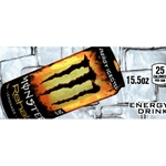DS42MRTL155 - Monster Energy Rehab Iced Tea & Lemonade Drink Label (15.5oz Can with Calorie) - 1 3/4" x 3 19/32"