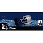 DS42DBW12 - Deja Blue Water Label (12oz Can with Calorie) - 1 3/4" x 3 19/32"