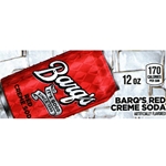 DS42BRCS12 - Barq's Red Creme Soda Label (12oz Can with Calorie) - 1 3/4" x 3 19/32"