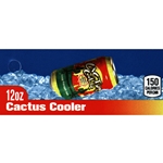 DS42CACO12 - Cactus Cooler Label (12oz Can with Calorie) - 1 3/4" x 3 19/32"