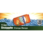 DS42SOM115 - Snapple 100% Juiced Orange Mango Label ( 11.5oz Can with Calorie) - 1 3/4" x 3 19/32"