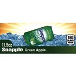 DS42SGA115 - Snapple 100% Juiced Green Apple Label (11.5oz Can with Calorie) - 1 3/4" x 3 19/32"