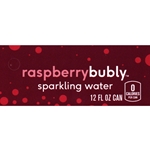 DS42BRA12 - Bubly Sparkling Water Raspberry Label (12oz Can with Calorie) - 1 3/4" x 3 19/32"