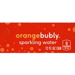 DS42BO12 - Bubly Sparkling Water Orange Label (12oz Can with Calorie) - 1 3/4" x 3 19/32"