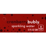 DS42BCR12 - Bubly Sparkling Water Cranberry Label (12oz Can with Calorie) - 1 3/4" x 3 19/32"