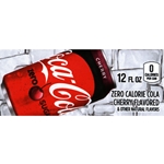 DS42CZSC12 - Coca-Cola Cherry Zero Sugar 12 oz Can Label - 1 3/4" x 3 19/32"