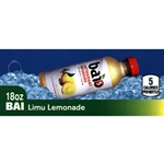 DS42BLL18 - BAI Limu Lemonade Label (18oz Bottle with Calorie) - 1 3/4" x 3 19/32"