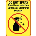DS3220 - Do Not Spray Directly on Buttons or Digital Display Cling-4" x 2 3/4"