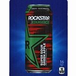 DS22RXSSGA16 - D.N. HVV Rockstar Xdurance Super Sour Green Apple Label (16oz Can with Calorie) - 5 5/16" x 7 13/16"