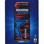 DS22RXBR16 - D.N. HVV Rockstar Xdurance Blue Raz Label (16oz Can with Calorie) - 5 5/16" x 7 13/16"