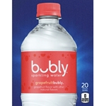 DS22BG20 - D.N. HVV Bubly Sparkling Water Grapefruit Label (20oz Bottle with Calorie) - 5 5/16" x 7 13/16"