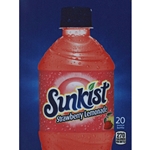 DS22SSL20 - D.N. HVV Sunkist Strawberry Lemonade Label (20oz Bottle with Calorie) - 5 5/16" x 7 13/16"