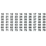 D22909 - AMS Numeric Selection Labels- Set of 3