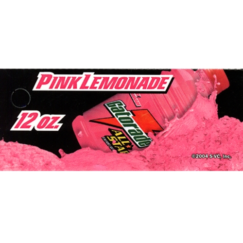 D & S Vending Inc DS42GPL Gatorade Pink Lemonade Label (12oz Bottle