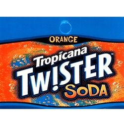 DS25TTO - Tropicana Twister Orange Soda Label - 2 5/16" x 3 1/2"