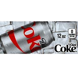 DS42DC12 - Diet Coke Label (12oz Can with Calorie) - 1 3/4" x 3 19/32"