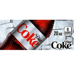 DS42DC20 - Diet Coke Label (20oz Bottle with Calorie) - 1 3/4" x 3 19/32"