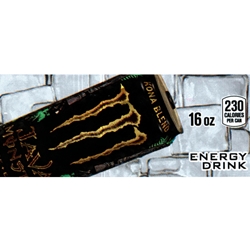 DS42MJKB16 - Monster Kona Blend Energy Drink Label (16oz Can with Calorie) - 1 3/4" x 3 19/32"
