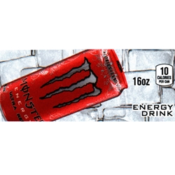 DS42MUR16 - Monster Ultra Red Energy Drink Label (16oz Can with Calorie) - 1 3/4" x 3 19/32"