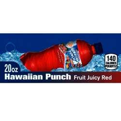 DS42HP20 - Hawaiian Punch Fruit Juicy Red Label (20oz Bottle with Calorie) - 1 3/4" x 3 19/32"