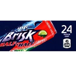 DS42BHHITCL24 - Brisk Half & Half Iced Tea/Cherry Limeade Label (24oz Can with Calorie)- 1 3/4" x 3 19/32"