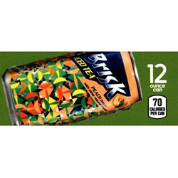 DS42BPIT12 - Brisk Peach Iced Tea Label (12oz Can with Calorie) - 1 3/4" x 3 19/32"