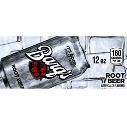 DS42BRB12 - Barq's Root Beer Label (12oz Can with Calorie) - 1 3/4" x 3 19/32"