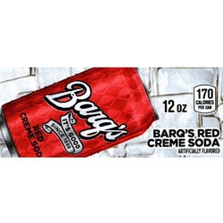 DS42BRCS12 - Barq's Red Creme Soda Label (12oz Can with Calorie) - 1 3/4" x 3 19/32"