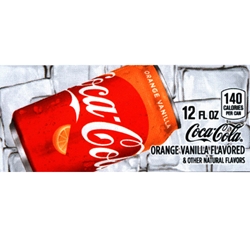 DS42COV12 - Orange Vanilla Coca-Cola Label (12oz Can with Calorie) - 1 3/4" x 3 19/32"
