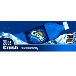 DS42CRBR20 - Crush Blue Raspberry Label (20oz Bottle with Calorie) - 1 3/4" x 3 19/32"