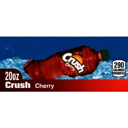 DS42CRC20 - Crush Cherry Label (20oz Bottle with Calorie) - 1 3/4" x 3 19/32"