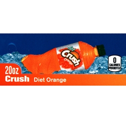 DS42CRDO20 - Crush Diet Orange Label (20oz Bottle with Calories) - 1 3/4" x 3 19/32"