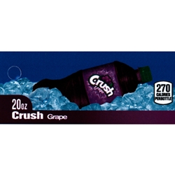 DS42CRG20 - Crush Grape Label (20oz Bottle with Calorie) - 1 3/4" x 3 19/32"