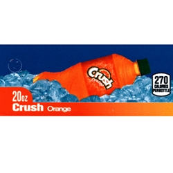 DS42CRO20 - Crush Orange Label (20oz Bottle with Calorie) - 1 3/4" x 3 19/32"
