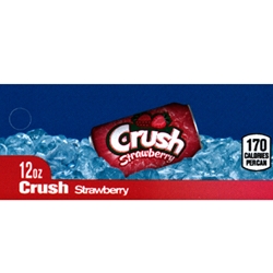 DS42CRS12 - Crush Strawberry Label (12 oz Can with Calorie) - 1 3/4" x 3 19/32"