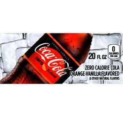 DS42CZSOV20 - Coke Zero Sugar Orange Vanilla Label (20oz Bottle with Calorie) - 1 3/4" x 3 19/32"