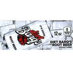 DS42DBRB12 - Diet Barq's Root Beer Label (12oz Can with Calorie) - 1 3/4" x 3 19/32"
