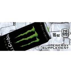 DS42ME16 - Monster Energy Label (16oz Can with Calorie) - 1 3/4" x 3 19/32"