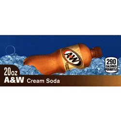 DS42AWCS20 - A&W Cream Soda Label (20oz Bottle with Calorie) - 1 3/4" x 3 19/32"