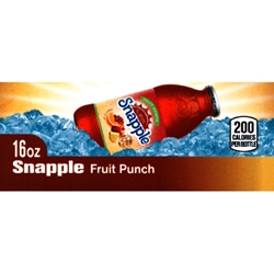 DS42SFP16 - Snapple Fruit Punch Label (16oz Bottle with Calorie) - 1 3/4" x 3 19/32"