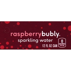 DS42BRA12 - Bubly Sparkling Water Raspberry Label (12oz Can with Calorie) - 1 3/4" x 3 19/32"