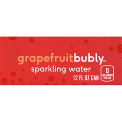 DS42BG12 - Bubly Sparkling Water Grapefruit Label (12oz Can with Calorie) - 1 3/4" x 3 19/32"