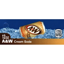 DS42AWCS12 - A&W Cream Soda Label (12oz Can with Calorie) - 1 3/4" x 3 19/32"