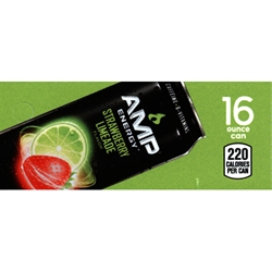 DS42ASL16 - AMP Energy Strawberry Limeade Label (16oz Can with Calorie) - 1 3/4" x 3 19/32"