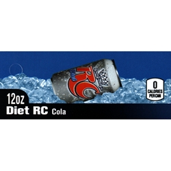 DS42RCD12 - RC Diet Cola Label (12oz Can with Calorie) - 1 3/4" x 3 19/32"