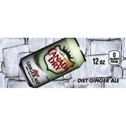 DS42CDD12 - Diet Canada Dry Ginger Ale Label (12oz Can with Calorie)  - 1 3/4" x 3 19/32"