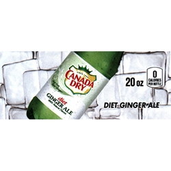DS42CDD20 - Diet Canada Dry Ginger Ale Label (20oz Angle Bottle with Calorie)  - 1 3/4" x 3 19/32"