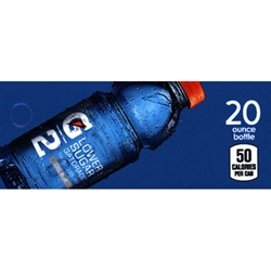 DS42G2CB20 - Gatorade G2 Cool Blue Label (20oz Bottle with Calorie) - 1 3/4" x 3 19/32"