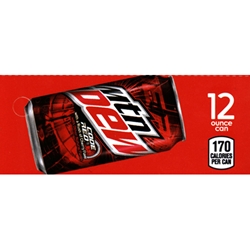 DS42MDCR12 - Mt. Dew Code Red Label (12oz Can with Calorie) - 1 3/4" x 3 19/32"